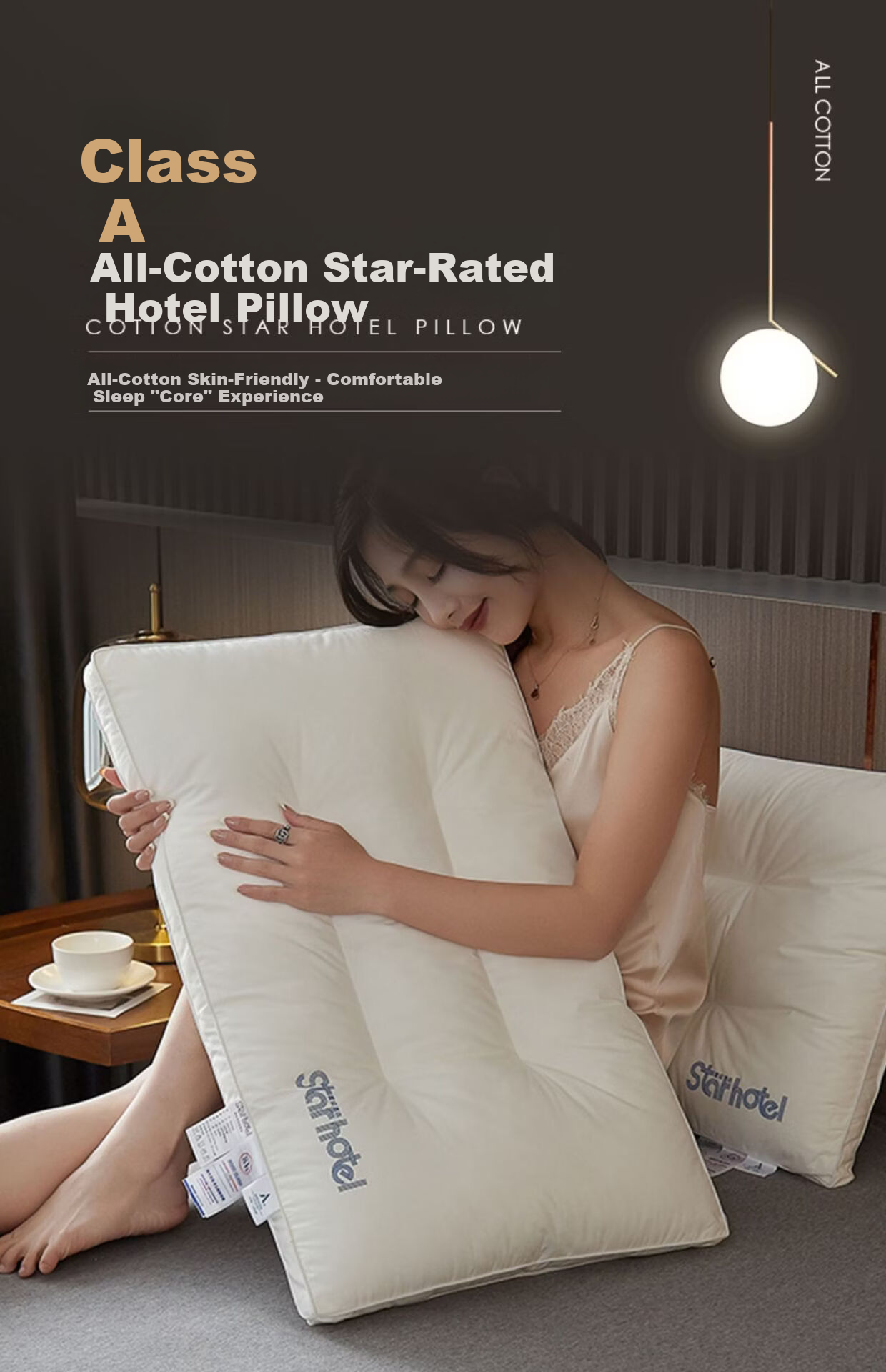 J.Sir Neck Support Pillow Cervical Spine Pillow Deep Sleep Pillow for Men and Women Adult Non-Collapsing Non-Deforming Medium-High Pillow 1