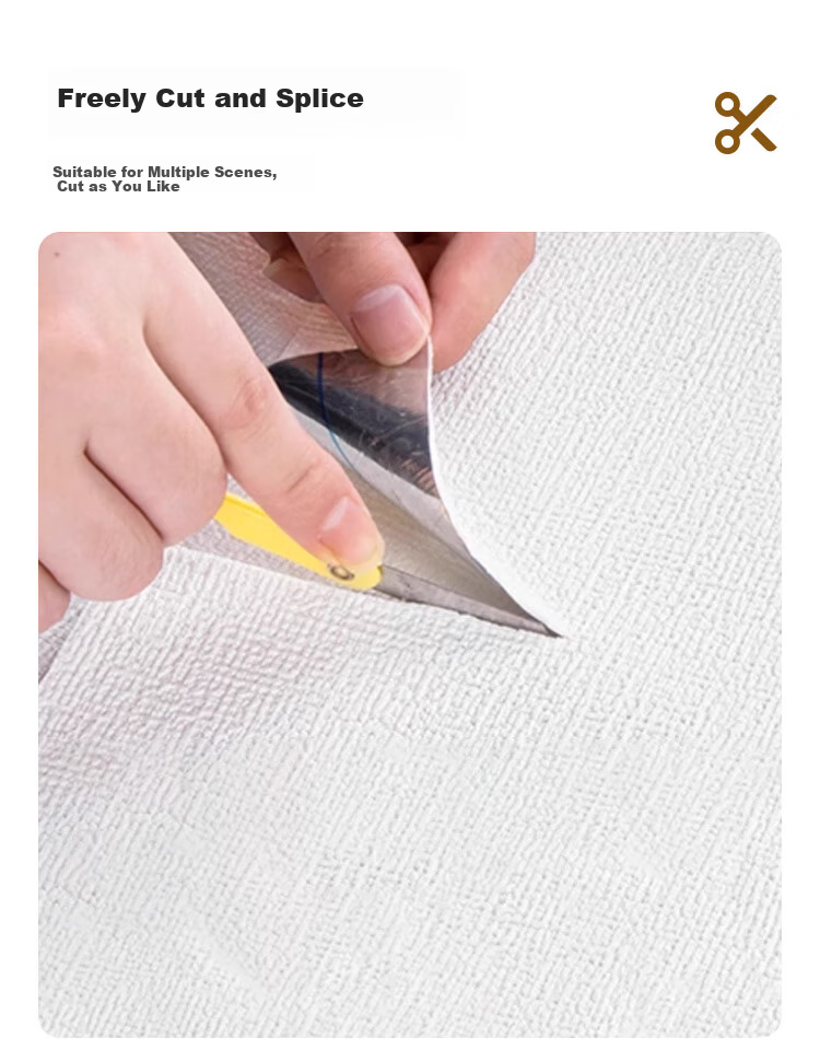 Aimo Thickened PVC Self-Adhesive Wall Sticker Waterproof Moisture-Proof Anti-Collision Aluminum-Plastic Board White 0.5*2.8m 7