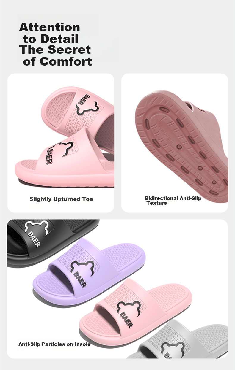 CXOCSI Women's EVA Soft Sole Indoor Silent Home Cloud Sensation Shower Non-Slip Slippers, Purple, Size 38-39 9