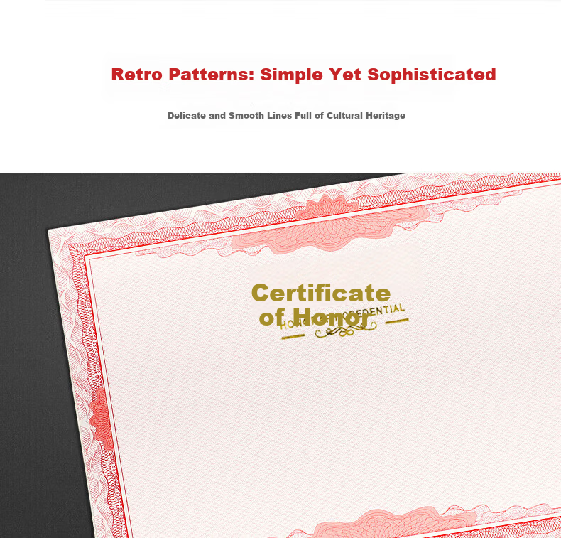 Befon Honor Certificate Inner Pages Completion Certificate Award Certificate Inner Pages School Enterprise Commendation Certificate Paper A4 12 Sheets 2503 4