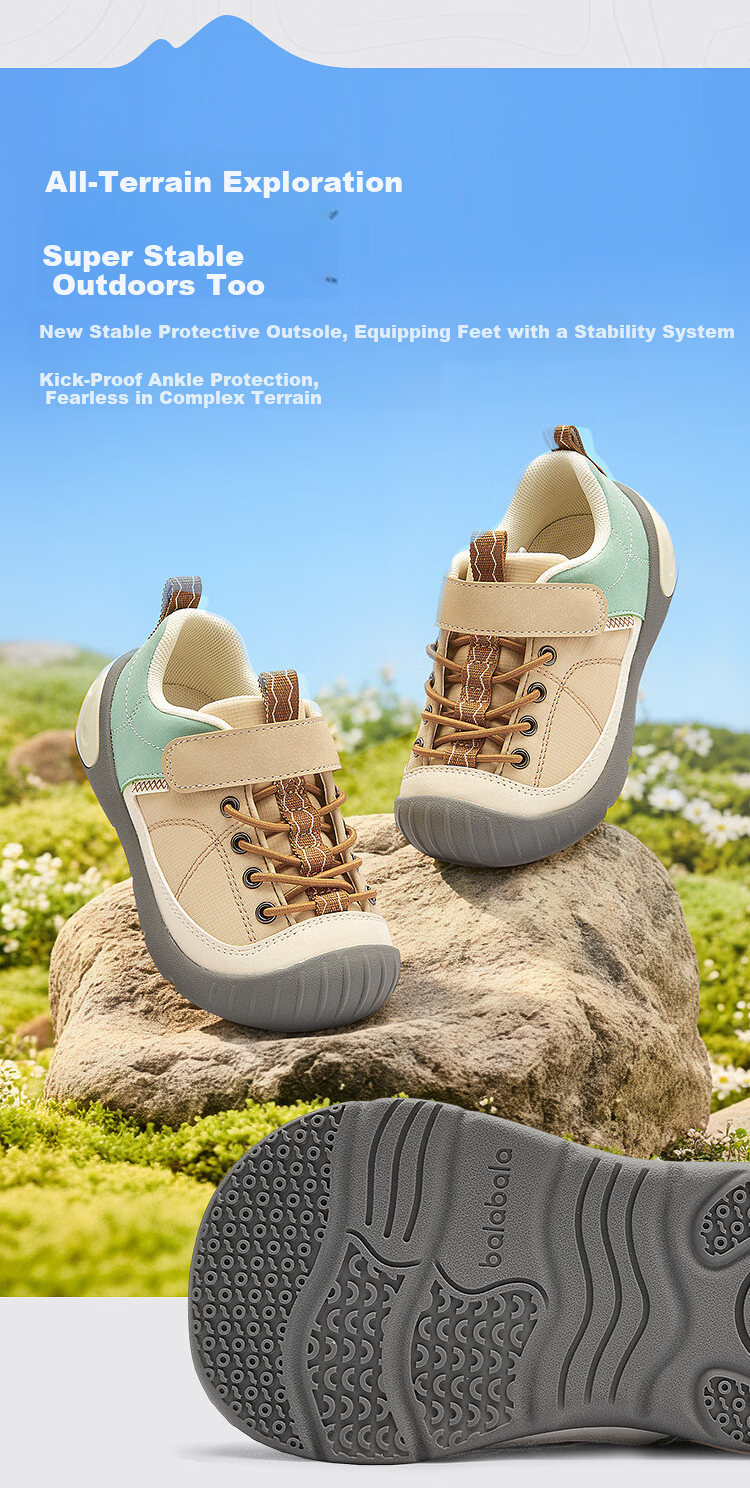 Balabala Kids Toddler Walking Shoes Baby Steady Shoes Boys Girls 2026 New Spring Autumn Outdoor Trendy Red Shoes 5