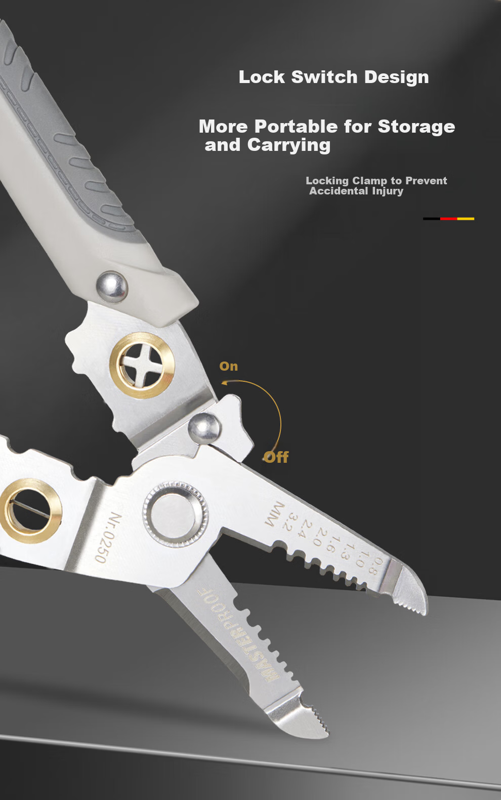 MASTERPROOF Multifunctional Wire Stripper Pliers Electrician Wire Stripping Pliers Crimping Pliers Wire Peeling Pliers Wiring Tool 11