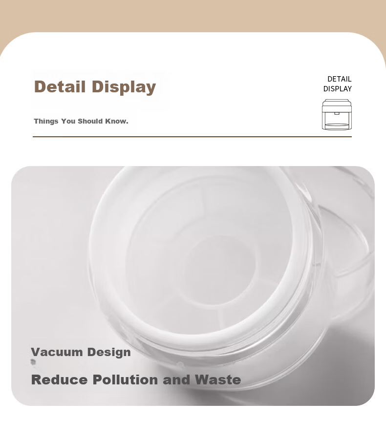 Chense Vacuum Pump Dispenser Bottle, 50ml, Travel-Sized, Skincare Sample Empty Bottle, Face Cream Dispenser, 1 Piece 16