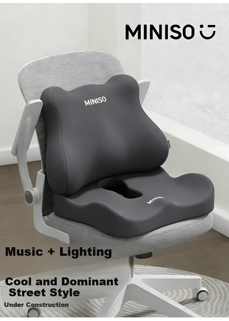 MINISO Lumbar Support Cushion Car Seat Memory Foam Office Chair Backrest Pain Relief 1