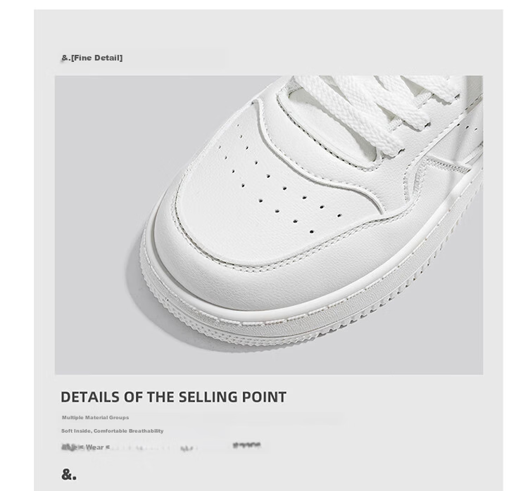 Global 2026 Early Spring Women's Sneakers Trending Ins Style White Simple Breathable Comfortable Fashion Pure White Casual Shoes 3