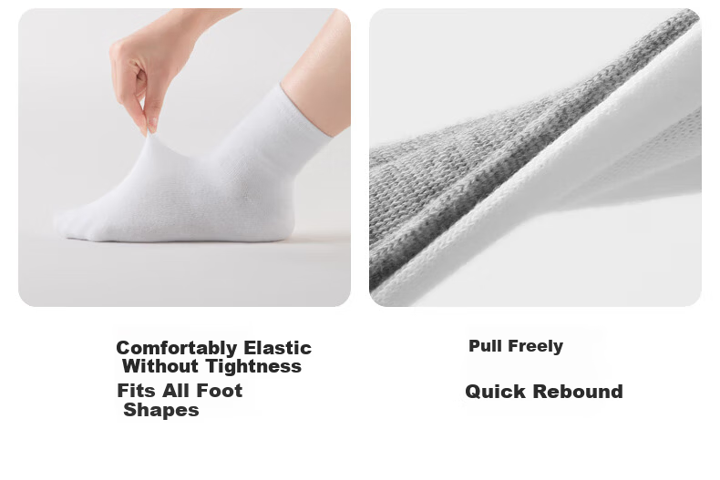 October Crystal Tang Qian Disposable Women's Short Socks Travel Antibacterial Breathable Sweat-Absorbing [5 Pairs] 9
