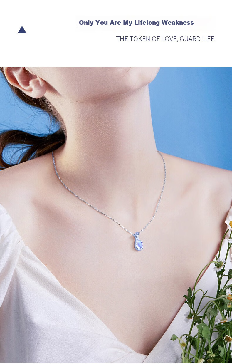 Mini&yaya Rupert's Tear Sterling Silver Necklace for Women Best Friend Pendant Niche Design Premium Feel Valentine's Day Gift 10
