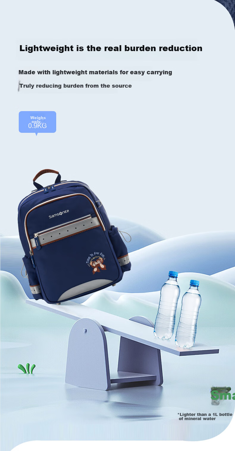 Samsonite Disney TU7 Antibacterial Lightweight Large Capacity Backpack for Boys Grades 1-5 7