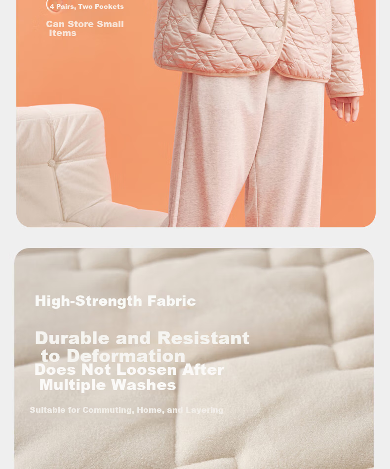 Yiershuang 100% Wool Layered Warm Women's Thickened Homewear Jacket Middle-aged and Elderly Base Layer Top 4