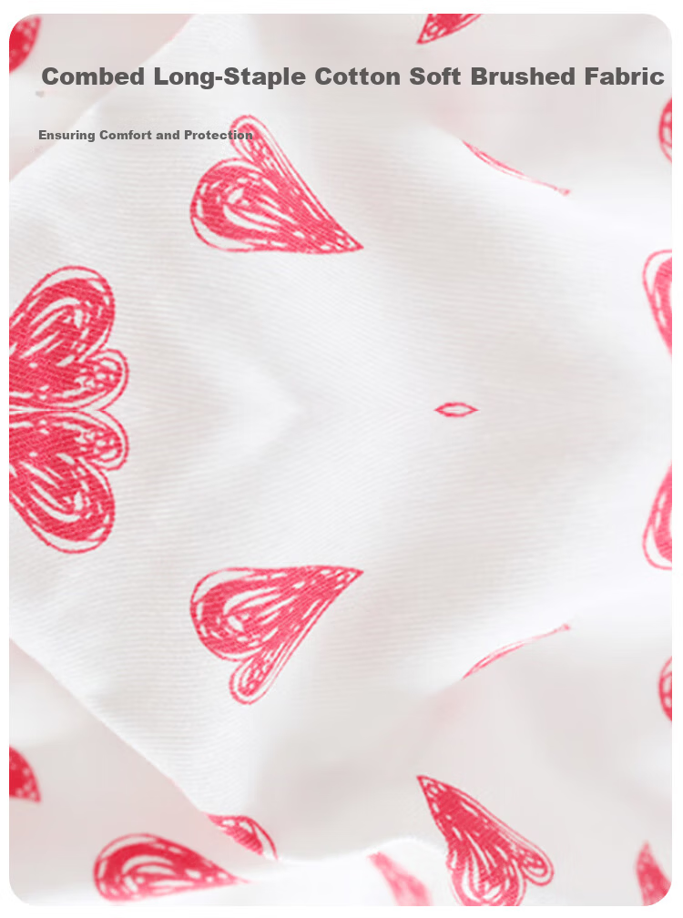 9i9 Kids Girls A-Class Combed Cotton Boxer Shorts Comfortable Breathable Heart Pattern Size 130 3