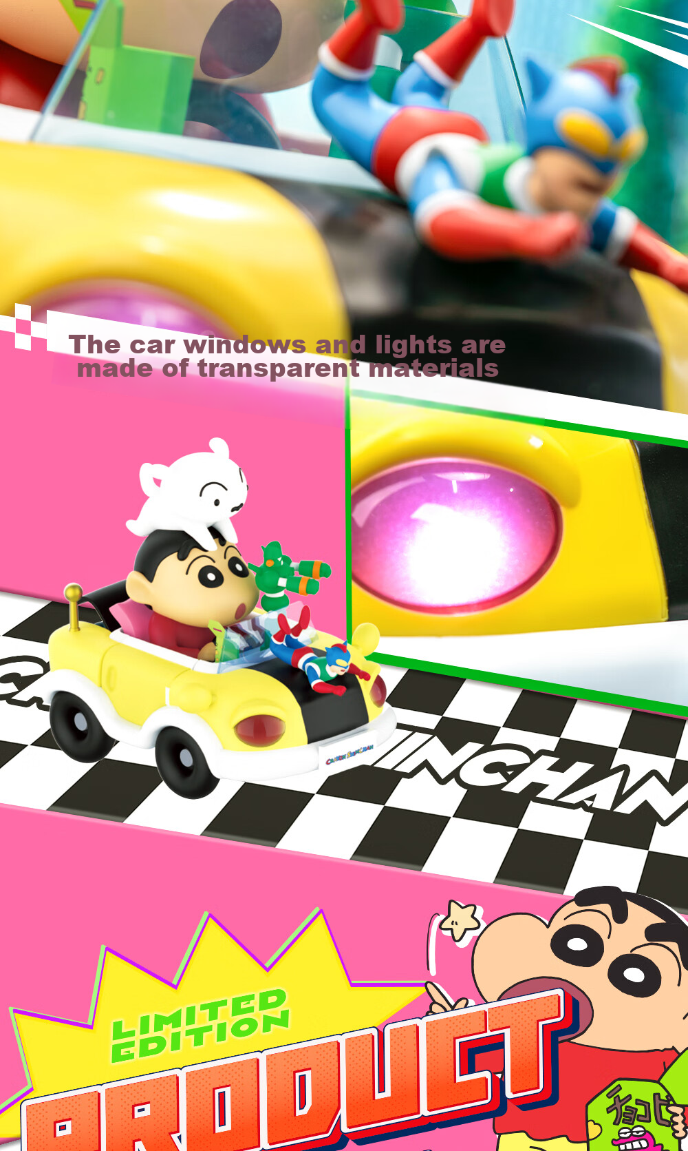 52TOYS Crayon Shin-Chan Limited Edition - Action Car Toy Figurine, Trendy Anime Merchandise, Collectible Toy Gift 7