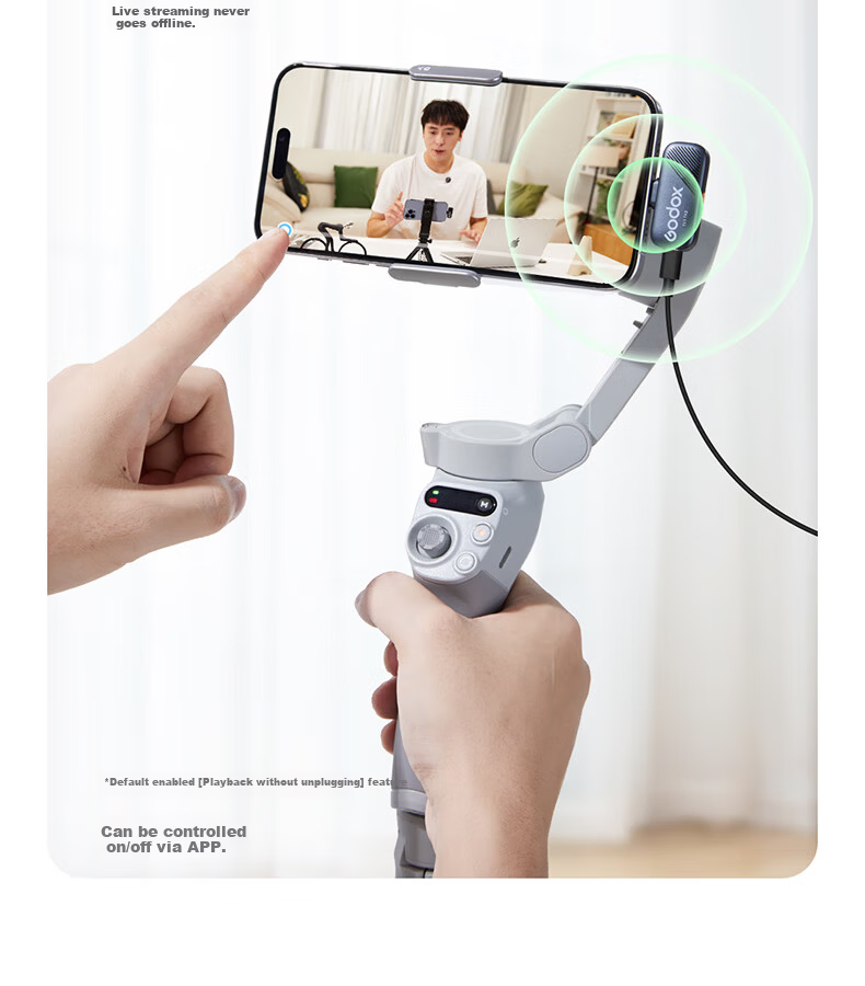 Godox Cube Wireless Lavalier Microphone, Outdoor Interview Vlog Live Streaming Recording Noise Reduction Sound Card, Mini Button Microphone [One-To Type-C Version] 19