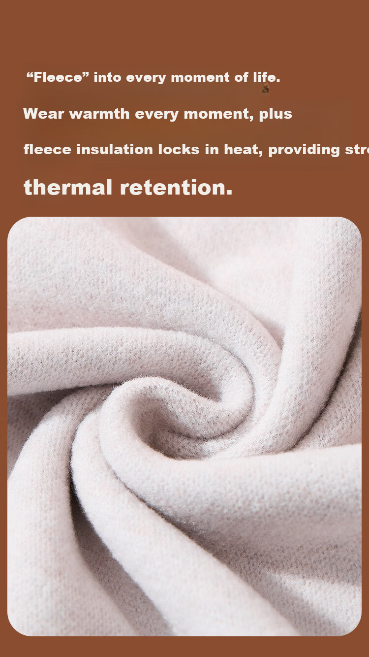 MiiOW 8-in-1 Mink Fur and Silk Knee Support Cotton Pants Men's Thermal Thickened Fleece Antibacterial Cold-Resistant Long Johns 3