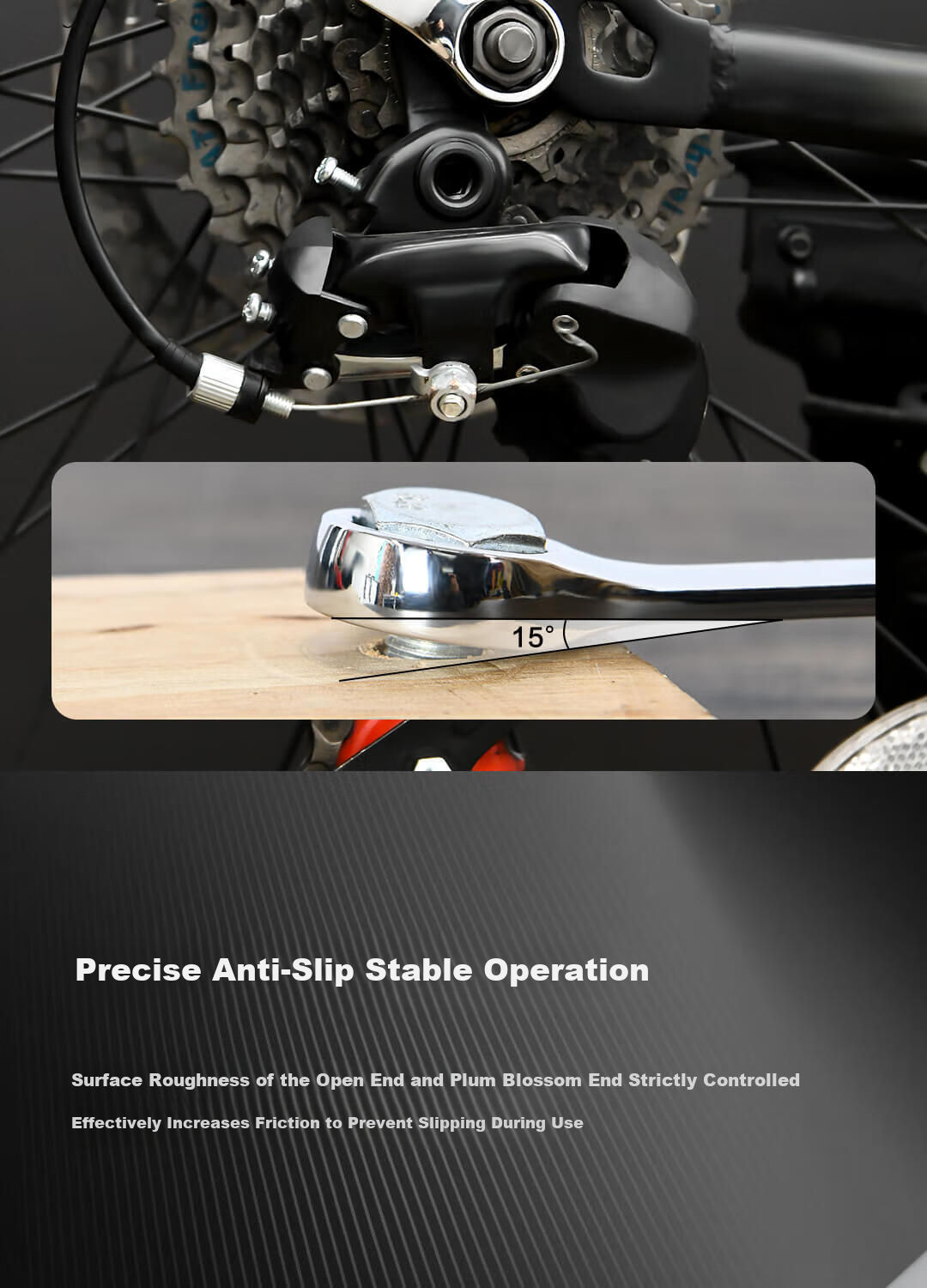 Deli Open-End Combination Wrench 14+1 Cloth Bag Set Multi-Functional Labor-Saving Quick Auto Repair Mechanical Maintenance Tool 8