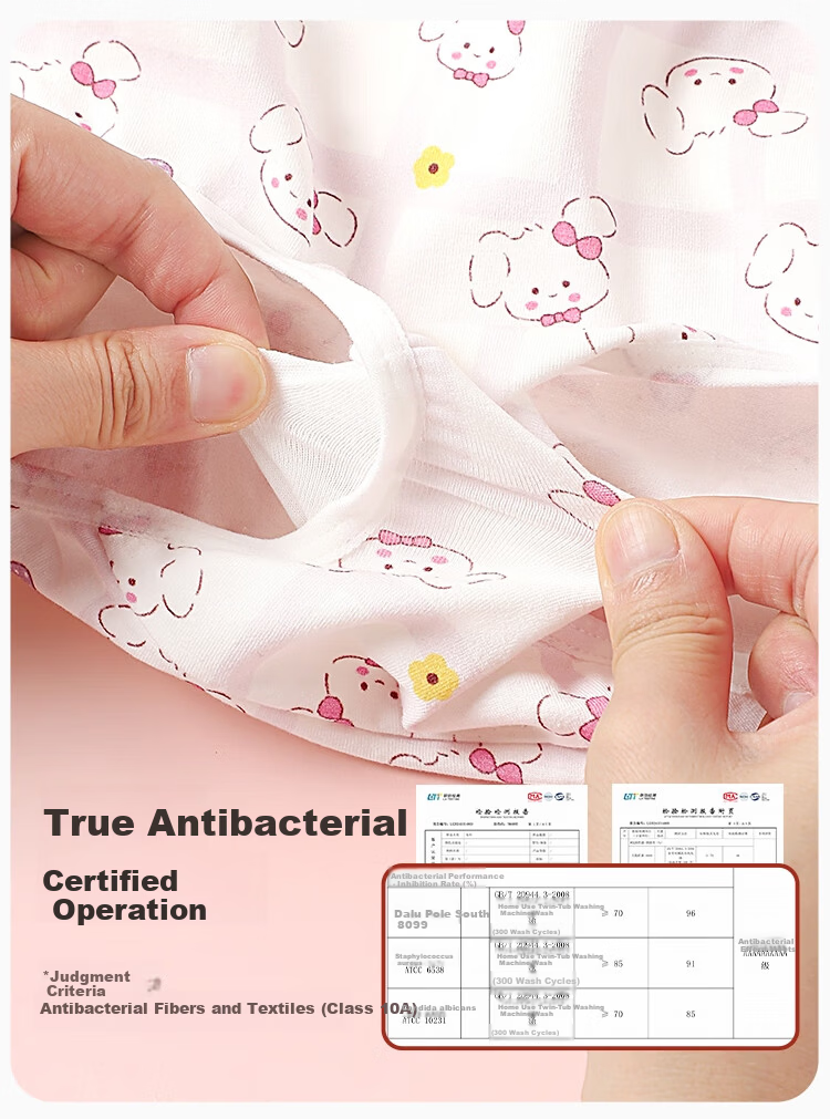 LangSha Kids Girls Cotton A-Class 10-Level Antibacterial Breathable Summer Triangle Underwear Cute Shorts for Older Children 8