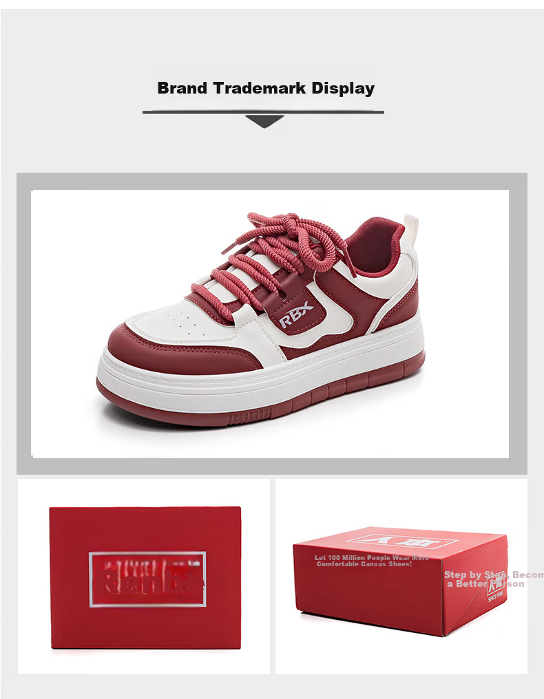 RENBEN Ancora Red Thick Sole Sneakers 2026 Spring New American Casual Versatile White Platform Sports Shoes 12