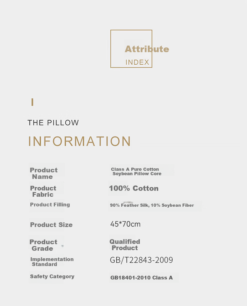 Grace Pure Cotton Class A Triple Protection Pillow, Anti-Head Oil Large White Pillow, Cervical Pillow for Home Use, Adult Pillow Core, 48*74cm 14