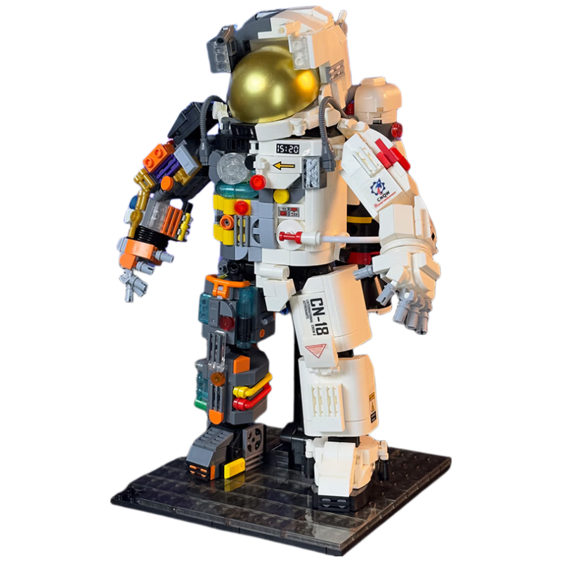 Qizhi Creative Aerospace Astronaut Building Blocks Model LEGO Compatible Educational Puzzle Toy for Kids Ages 6-8-12 Birthday Gift for Boys and Girls