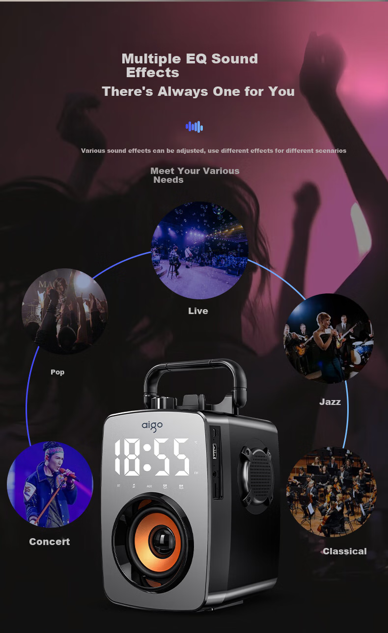 Aiguozhe T203 Pro Wireless Bluetooth Speaker, Outdoor High-Volume Square Dance Sound System, Home Radio, Portable Handheld Speaker for Street Vending, Payment Collection, Voice Broadcast Device, Dual Microphone Versio 13