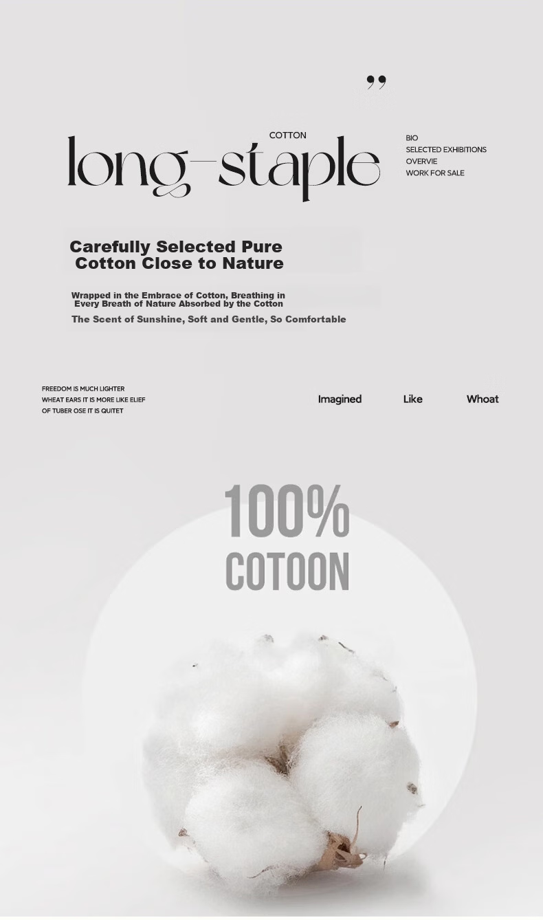 MUJI 100% Cotton Bedding Set 4-Piece Bed Linen Cotton Sheet Duvet Cover 200x230cm for 1.5/1.8m Bed 8