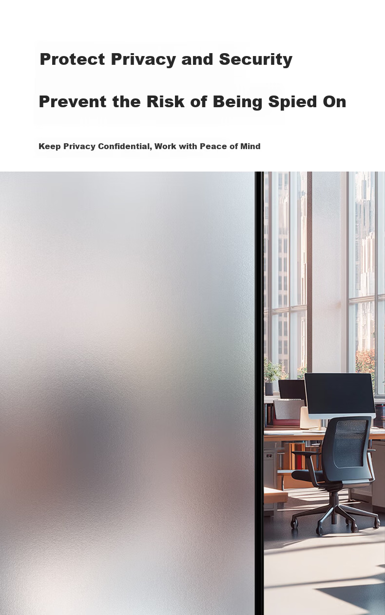 Cuttlefish Matte Frosted Privacy Window Film 0.9x3m Light-Transmitting Opaque Bathroom Toilet Sticker 4