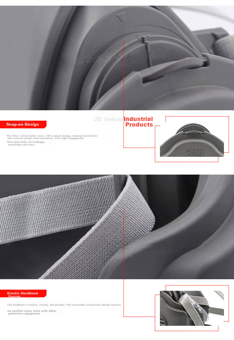 3M 3200 Respiratory Protection Half Facepiece Mask (Medium-Large), Accessory Required, 1 Piece 4
