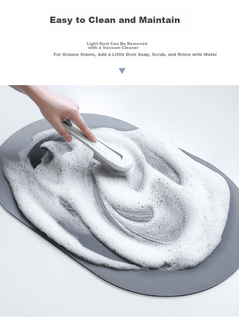 Nanjiren Bathroom Mat Absorbent Non-Slip Toilet Door Entrance Quick-Dry Floor Mat 50*80cm 6