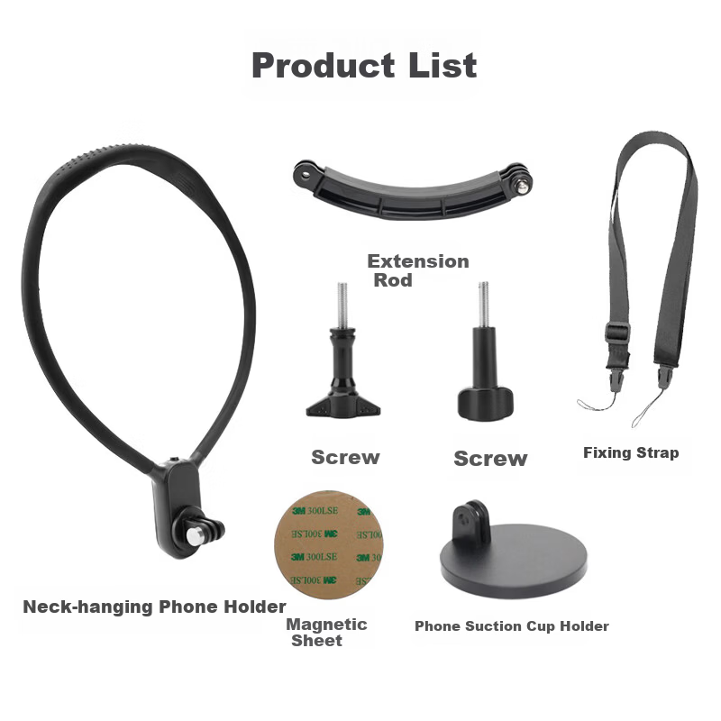 Qiye Magnetic Neck Phone Holder Magsafe Compatible First-Person Live Streaming Video Recording Extended Repair Unboxing Stand 10