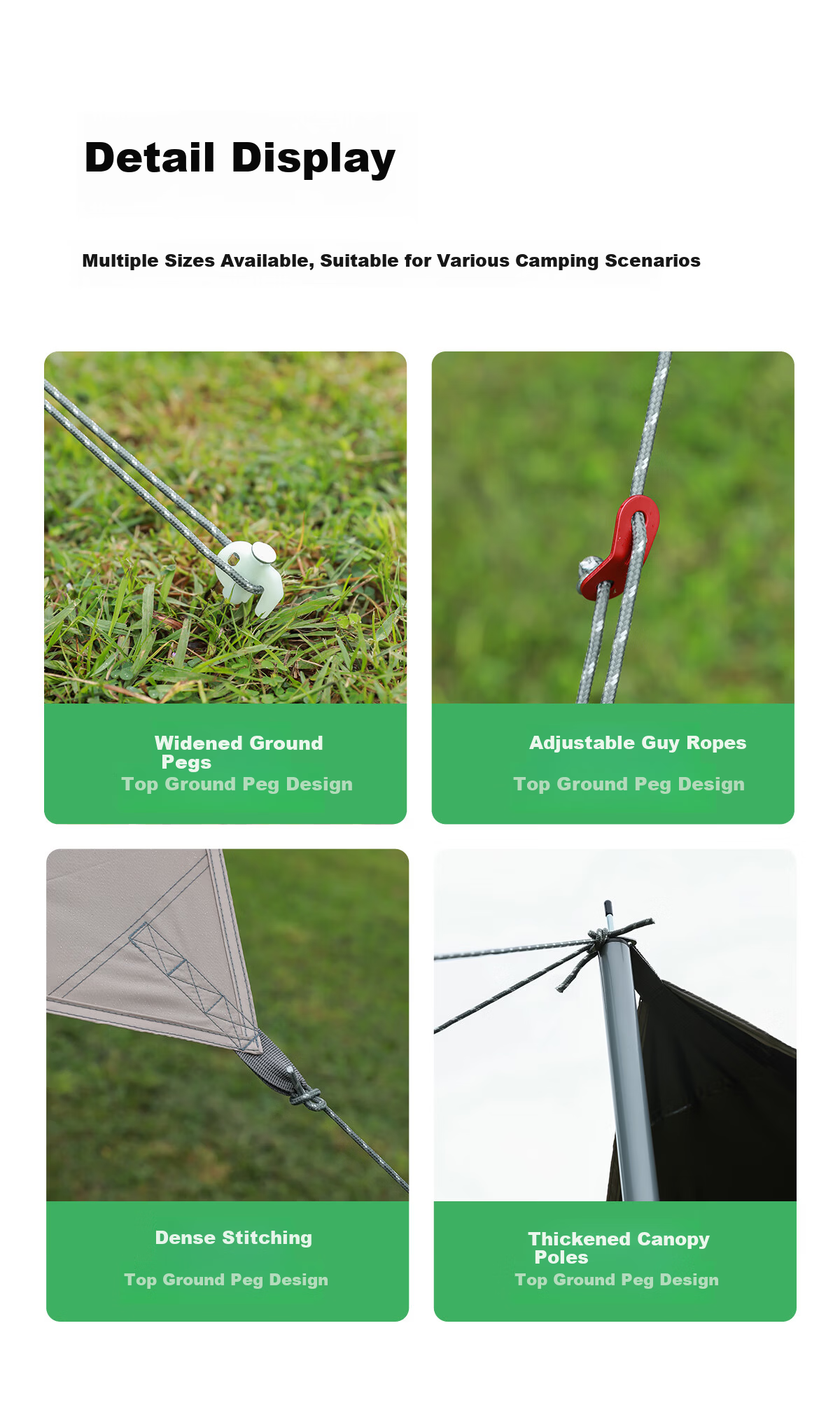 CAMEL Outdoor Titanium Black Gel Canopy Tent Camping Sun Protection Rain Shelter Equipment 133CA6B014 28