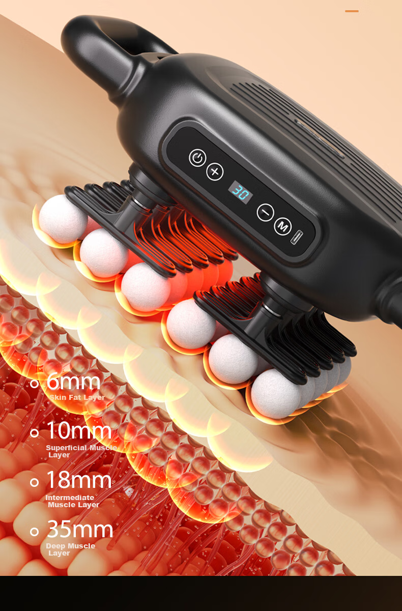 AUX Fascia Gun HO1 Fat Burning Shaking Machine Lazy Waist and Abdomen Slimming Belt Full Body Vibration Massage Fitness Abdominal Muscle Neck Fascia Massager 4