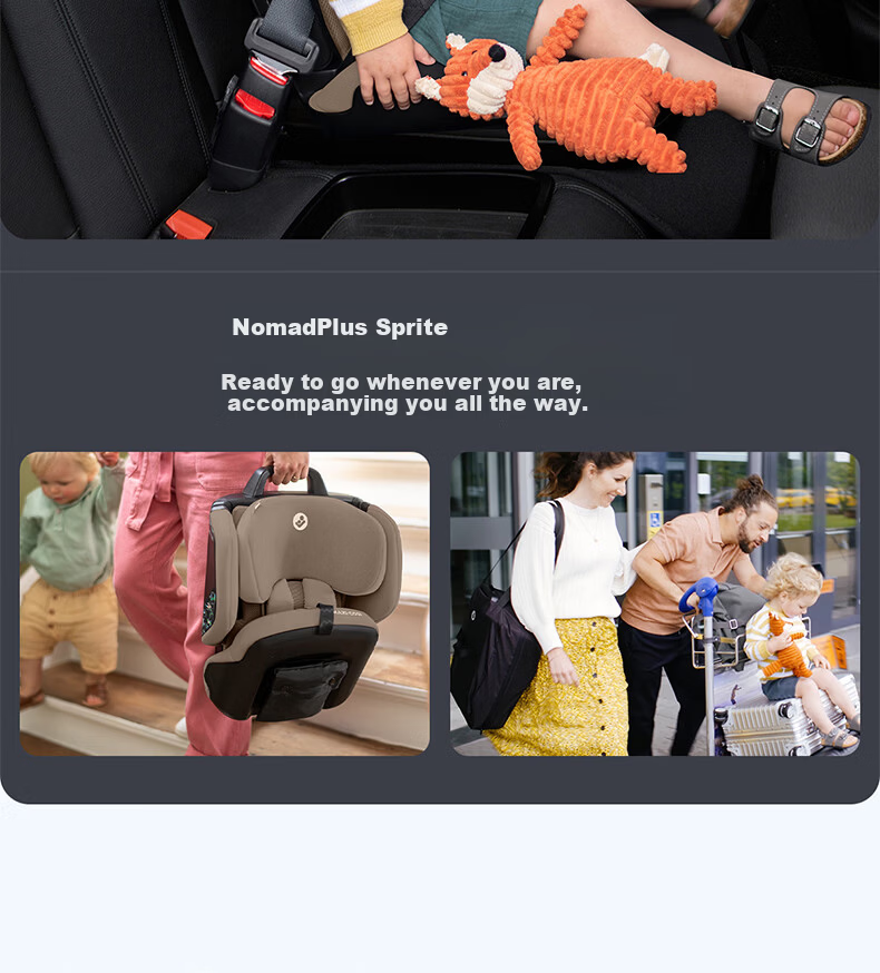 Maxi-Cosi Nomad Plus Portable Child Safety Seat ADAC New National Standard 15 Months-4 Years 12