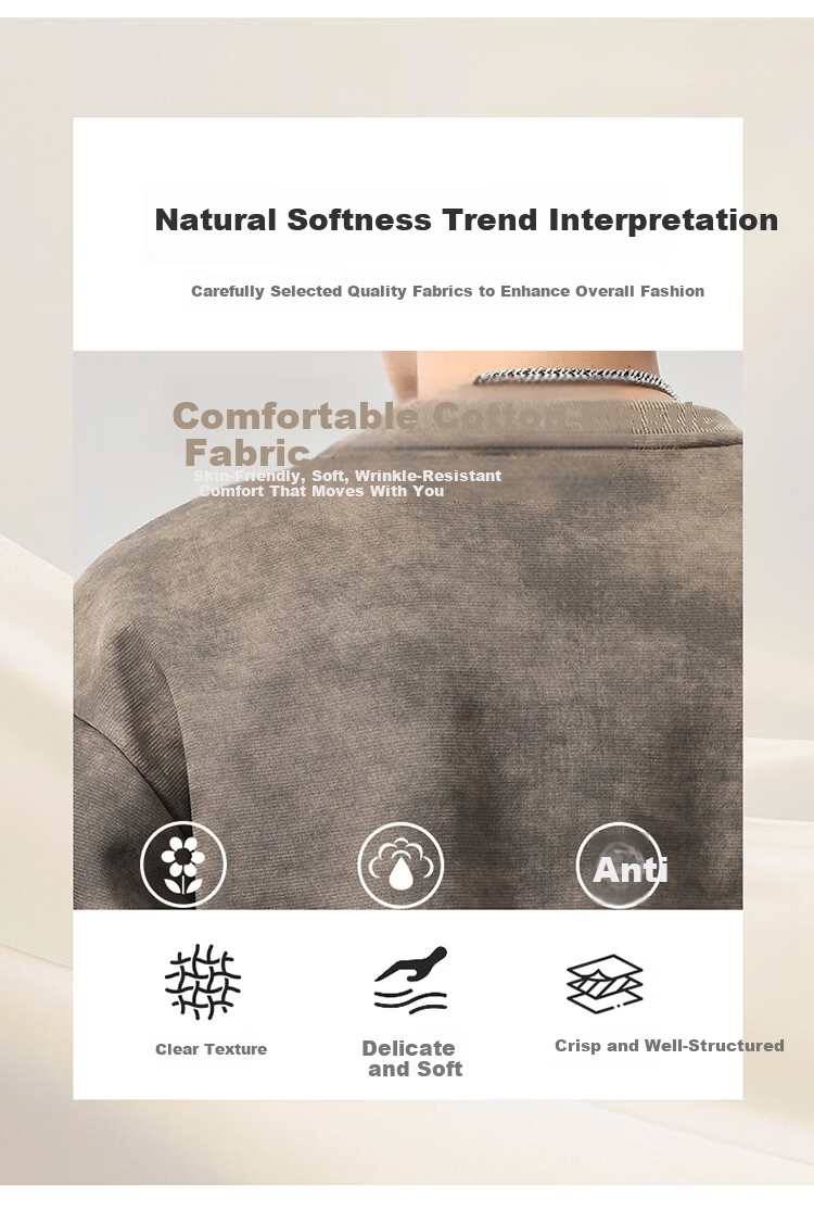 MARK FAIRWHALE Men's Sweatshirt Spring Autumn Trendy Loose Jacket Casual Base Shirt Top Dark Gray 5XL 2