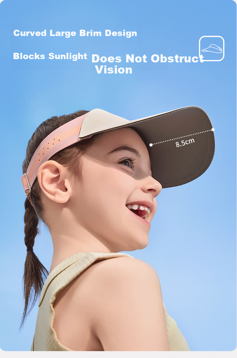 Lemon Baby Kids Sun Protection Hat Boys Girls Sports Open-Top Sun Hat Baby Child Sunshade Cap 11