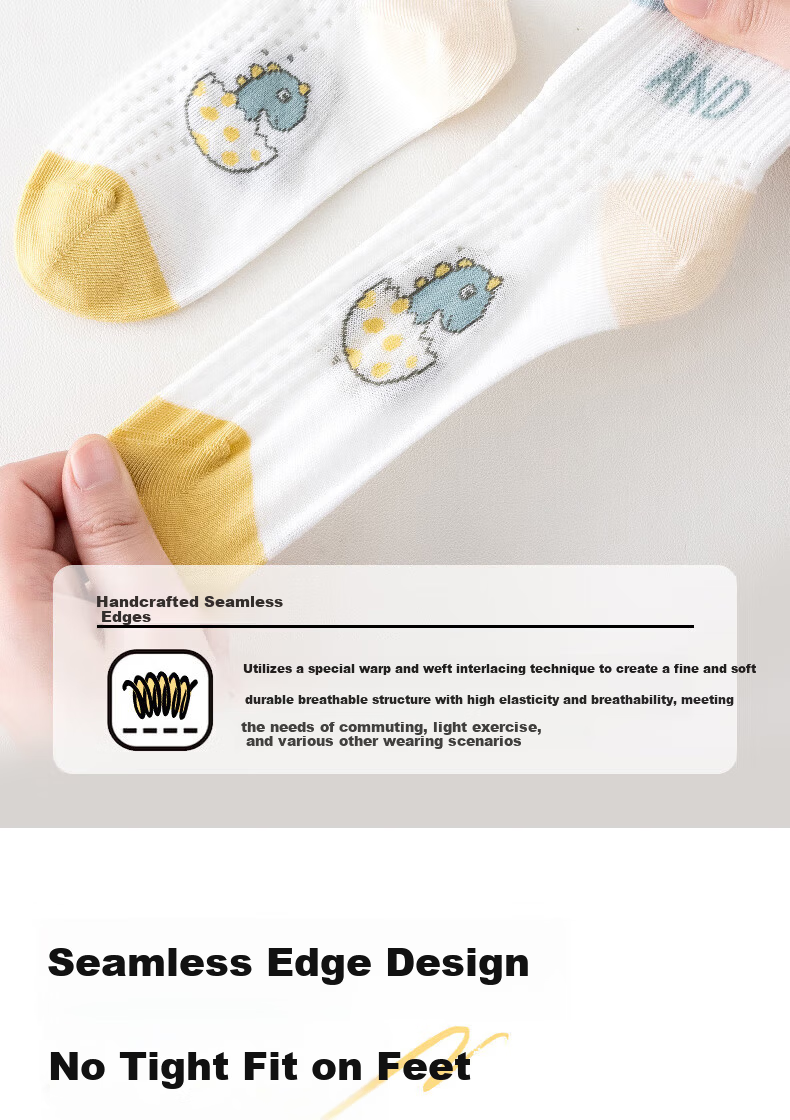 Mianmanman Children's Socks, Summer Thin Style, Xinjiang Cotton, Baby And Big Kids, Boys Summer Mesh Breathable Short Socks, 7 Pairs 5