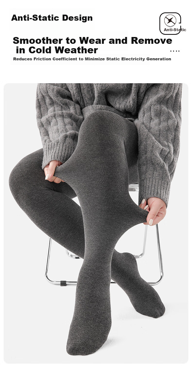 Bonas Plus Size Thickened Fleece-Lined Tights Autumn Winter Slimming Warm Leggings for Women 14