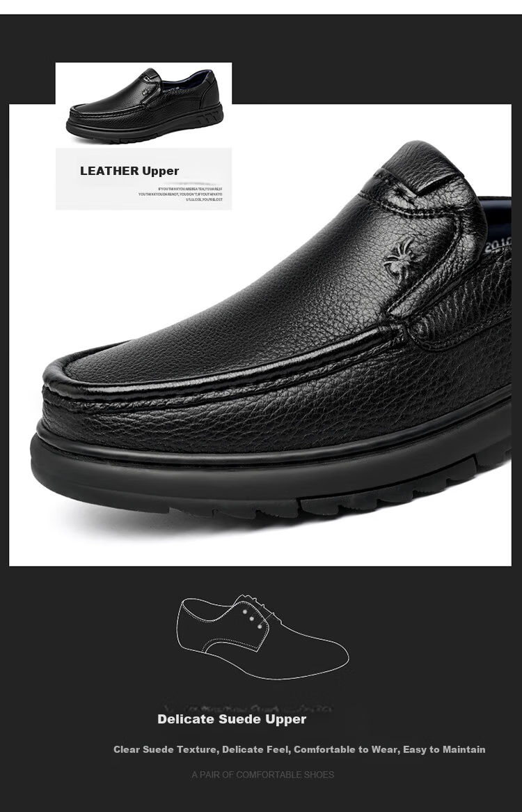 SPIDER KING Business Casual Suede Slip-On Soft Fashion Men's Loafers 2QA250146 Black Size 39 6