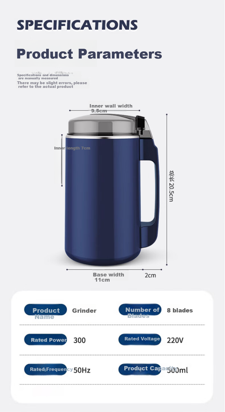 Jingmao Powder Grinder Ultra-Fine Grinding Machine Household Herbal Pulverizer Universal Electric Grain Crusher 18
