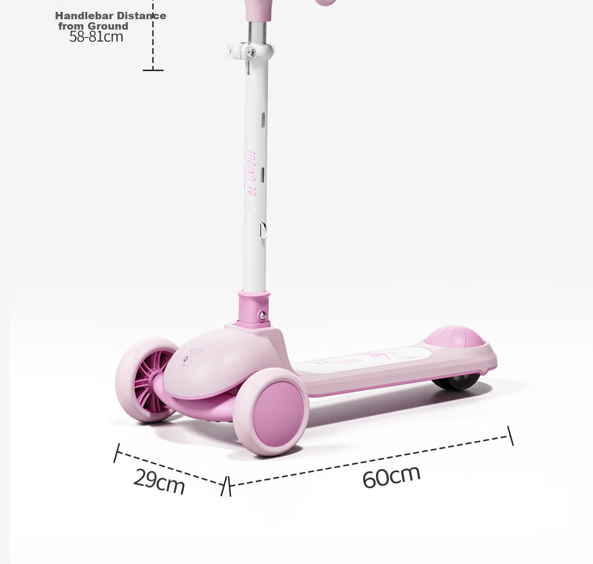 DISNEY Kids Scooter for Ages 1-3-6-12, Anti-Tip Toddler and Child Toy Scooter with Single Board and Light-Up Wheels 6