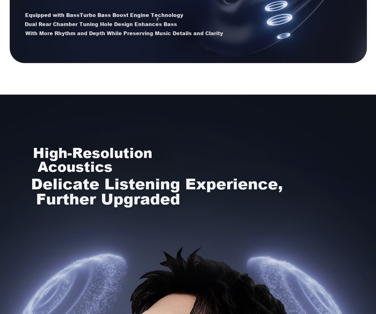 Edifier Halo Clip Clip-On Trendy Bluetooth Earphones Cyber Abyss Lighting Bluetooth 6.1 35H Long Battery Life Compatible with Apple Huawei Xiaomi Phantom Silver 21