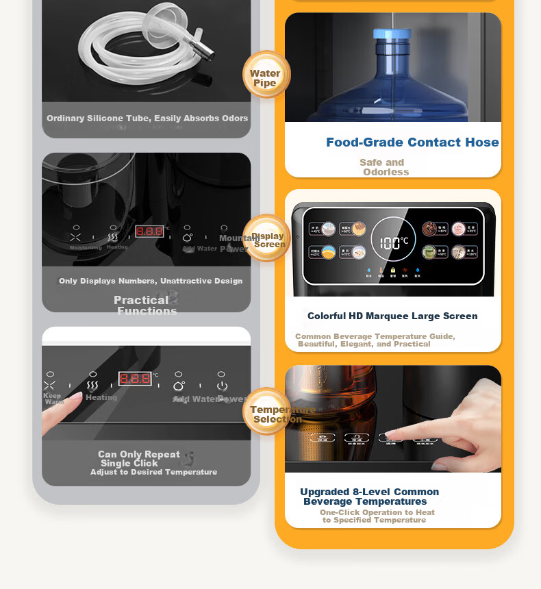 Royalstar Household Bottom-Loading Water Dispenser JD Self-Operated Voice-Controlled Tea Bar Machine Kettle Integrated Cooling and Heating CY2865D 4