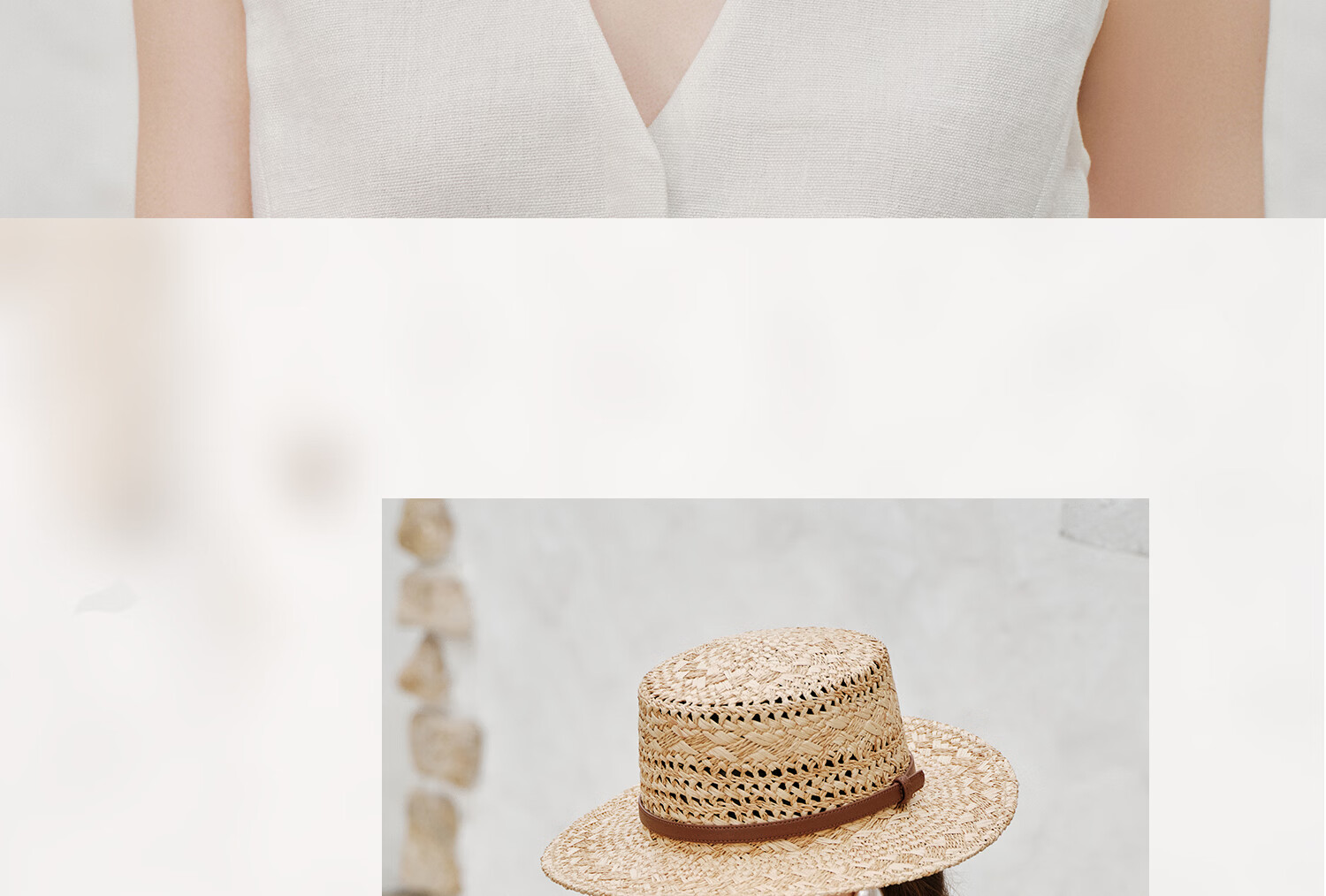FANCET Hand-Crocheted Raffia Flat Top Summer Women's Hollow Breathable Straw Hat British Vintage High Crown Sun Hat 15