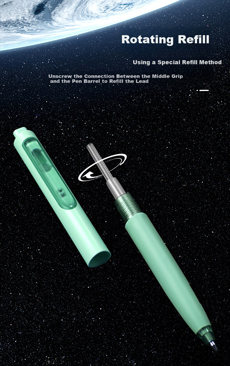 Dianshi Space Capsule Mechanical Pencil 2-Piece Set 0.5mm Student Automatic Pencil Back to School Essential DS-3505E (Mechanical Pencil*1 + Lead*1) 4