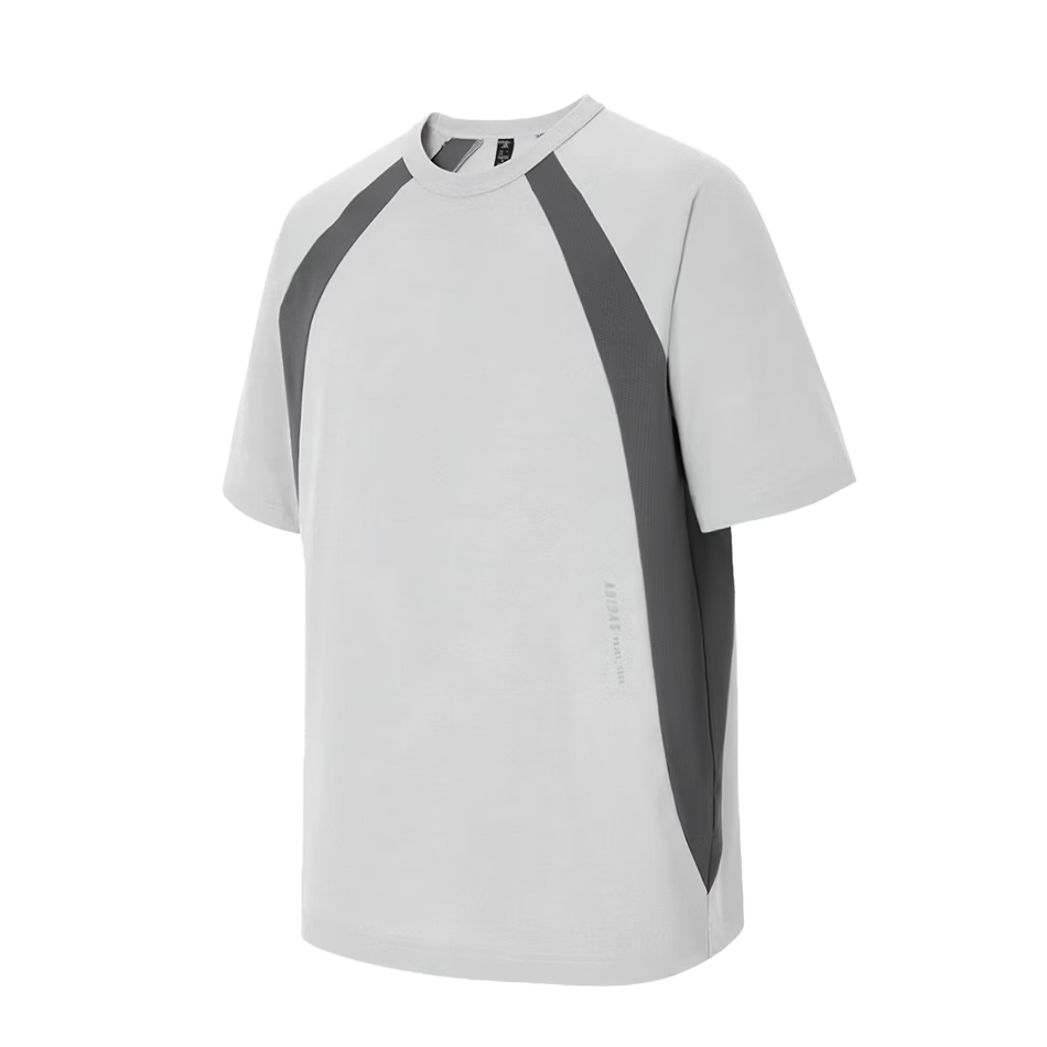 Adidas Men's Short Sleeve T-Shirt Sports Summer Cotton Breathable Running KB5982 Light Gray 3XL