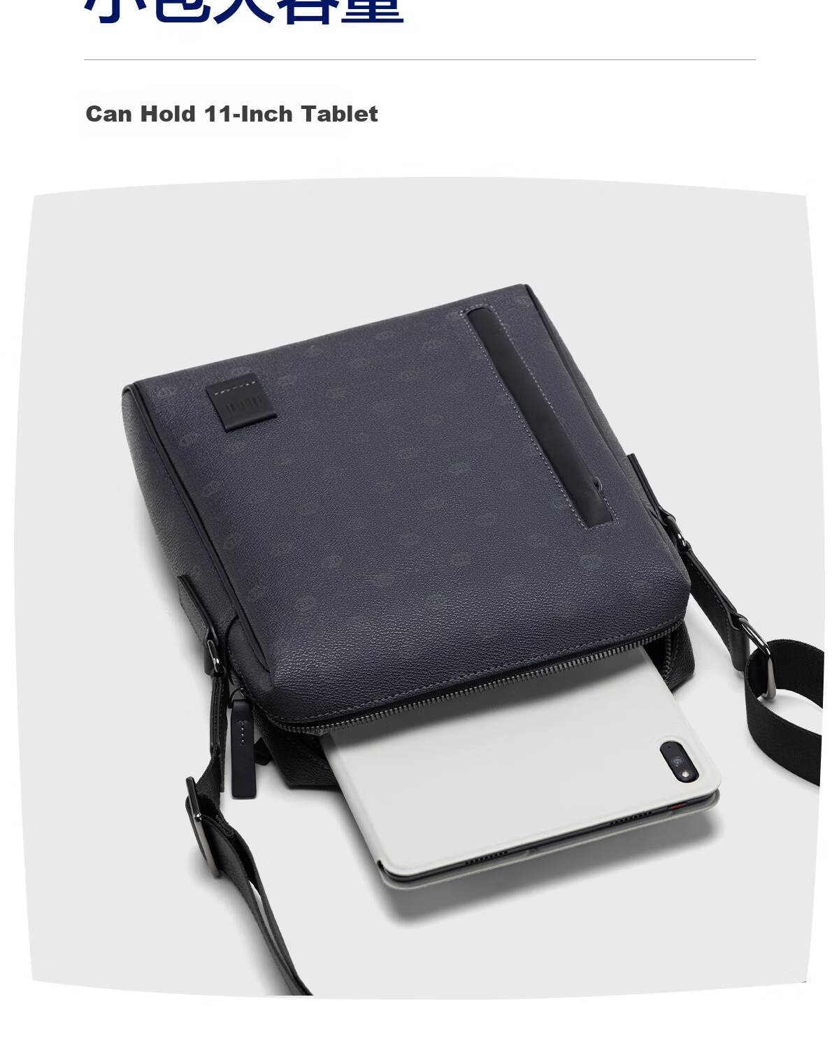 HLA Home【Birthday Gift】Men's Crossbody Bag Dad Business Shoulder Bag Genuine Leather Monogram 2026 New Model 6