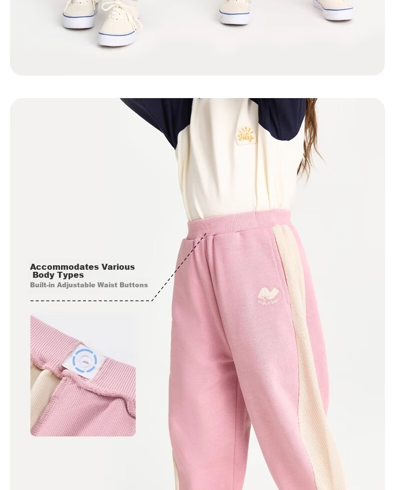 Niduoxiong Spring New Children's Sweatpants Boys and Girls Spliced Mesh Jogger Pants Breathable Baby Long Pants 11
