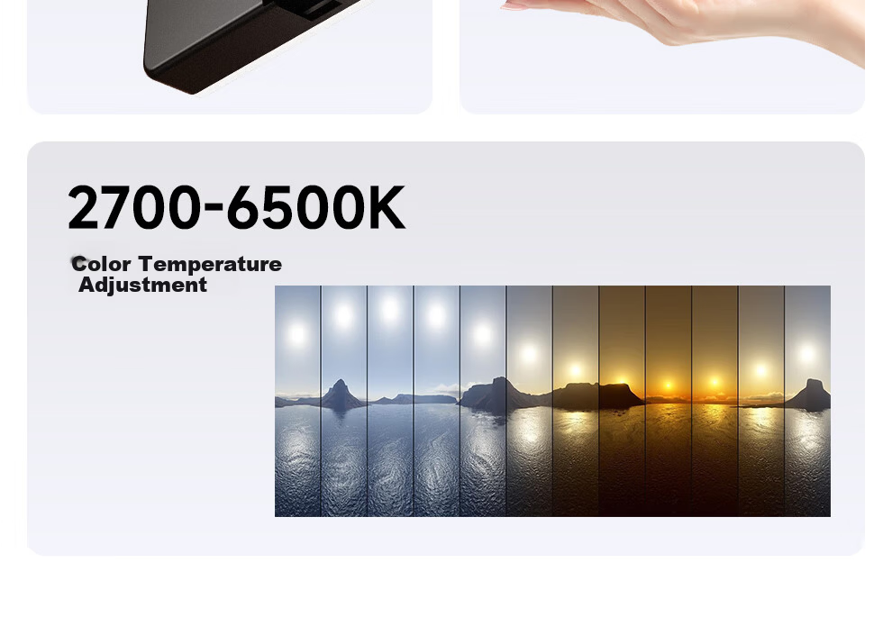 Beiyang Portable Fill Light Photography Pocket Light Handheld Full-Color RGB Professional LED Lighting for Live Streaming Outdoor Portrait Atmosphere Small Soft Light Hair Light Large Capacity 11