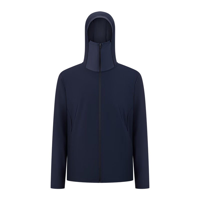 JD Jingzao Bestselling 10k+ Small Fan Men's Sunscreen Ice Silk Cooling Outdoor Sun Protection Jacket Navy Blue S