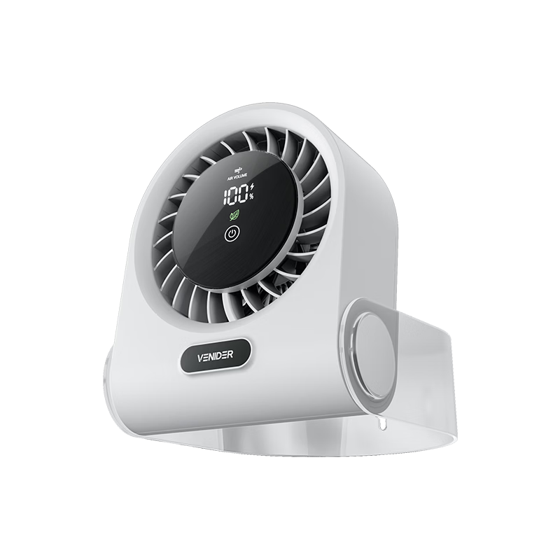 PolarBees Arctic Bee 100-Speed Hurricane Negative Ion Purification Desktop Portable Circulating Fan Silent Office Student Dorm USB Rechargeable Long Battery Life