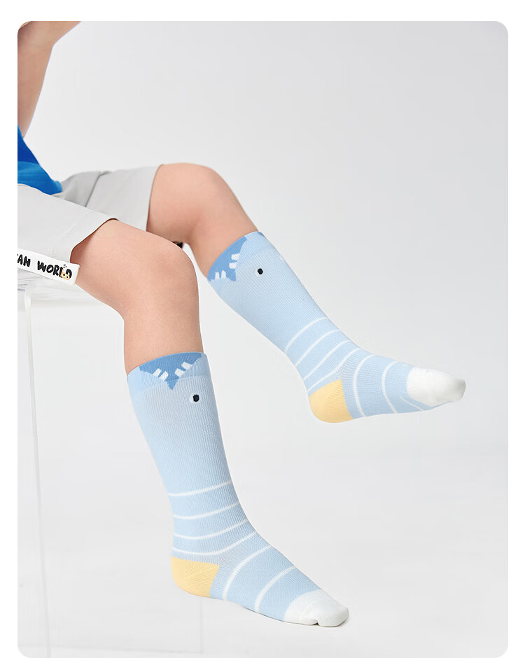 Balabala Baby Socks Summer Mesh Breathable Thin Infant Long Socks Anti-Mosquito Comfortable 3 Pairs Pack 35