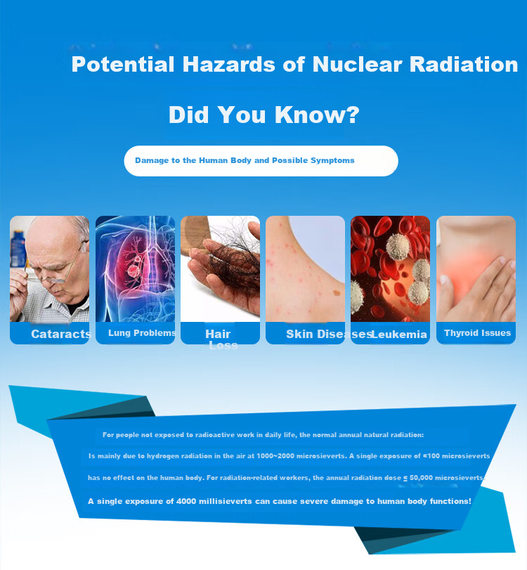 Aikesi Nuclear Radiation Detector, Beta Gamma X-Ray Marble X-Ray CT Personal Radiation Dosimeter Alarm, Geiger Counter 2
